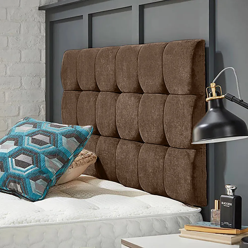 Winston Single Strutted Headboard - Mink, Naples Fabric