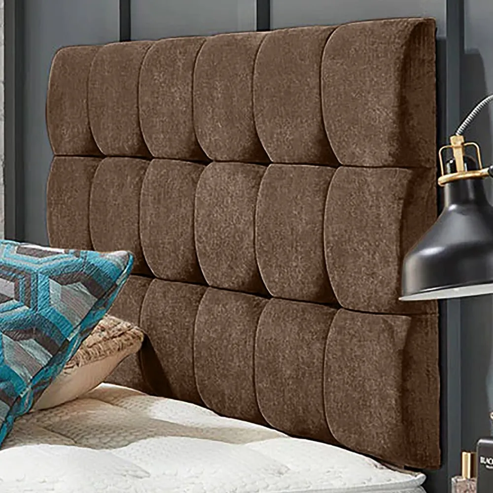 Winston Single Strutted Headboard - Mink, Naples Fabric