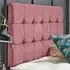 Winston Small Single Strutted Headboard - Pink, Naples Fabric