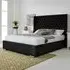 Woodlake Super King Size Bed Frame with Chesterfield Headboard - Black, Velvet
