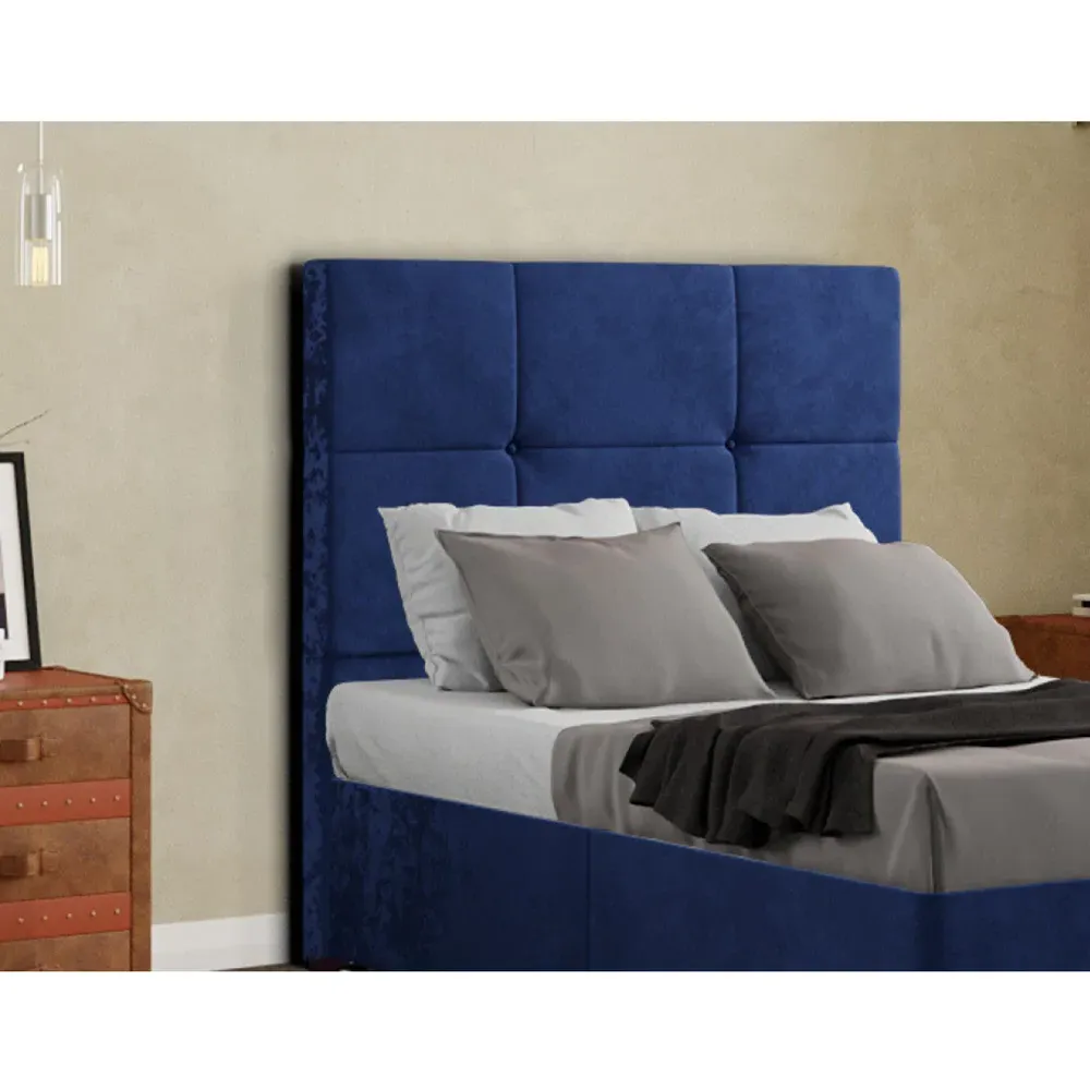 Jacob Double Floor Standing Headboard - Blue, Plush