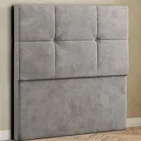Jacob Double Floor Standing Headboard - Silver, Plush