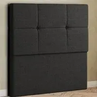 Jacob King Size Floor Standing Headboard - Black, Linen