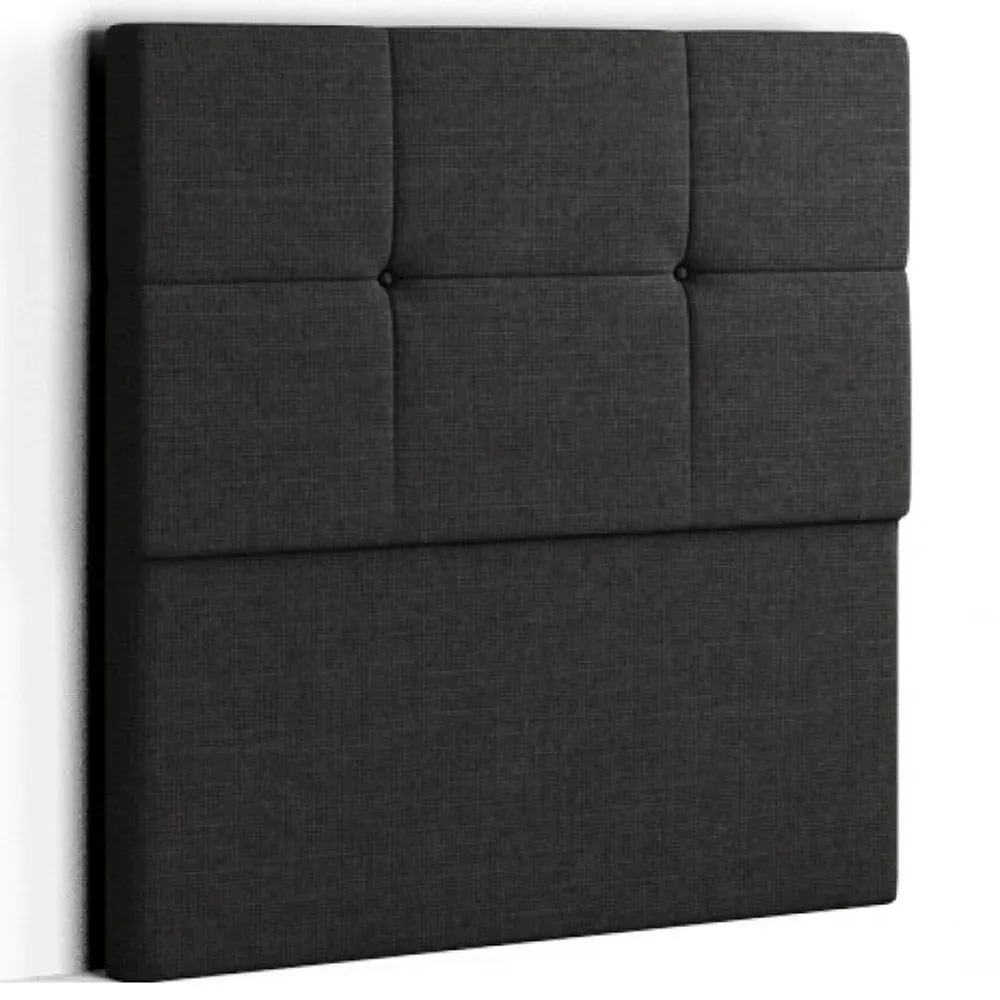 Jacob Single Floor Standing Headboard - Black, Linen