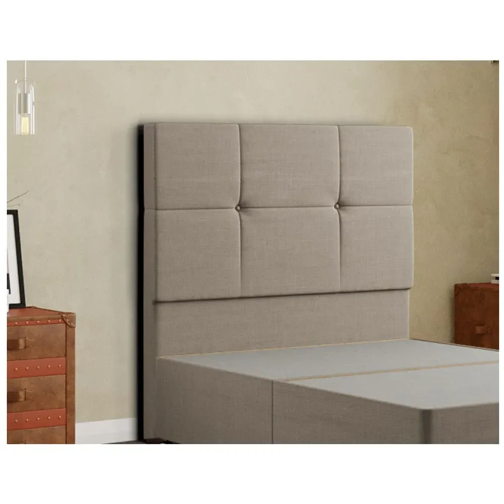Jacob Single Floor Standing Headboard - Cream, Linen