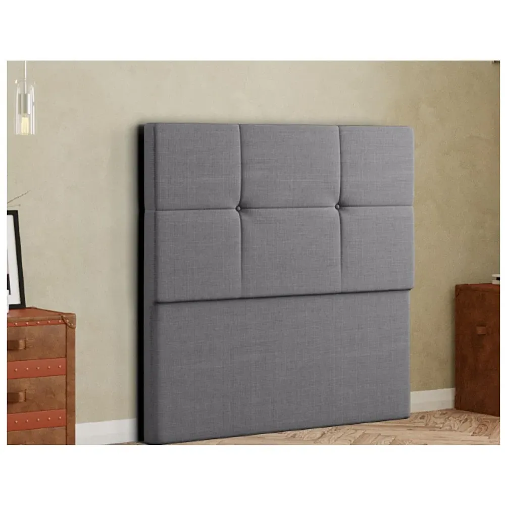 Jacob Single Floor Standing Headboard - Grey, Linen