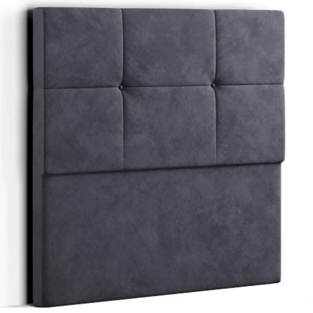 Jacob Small Double Floor Standing Headboard - Grey, Plush