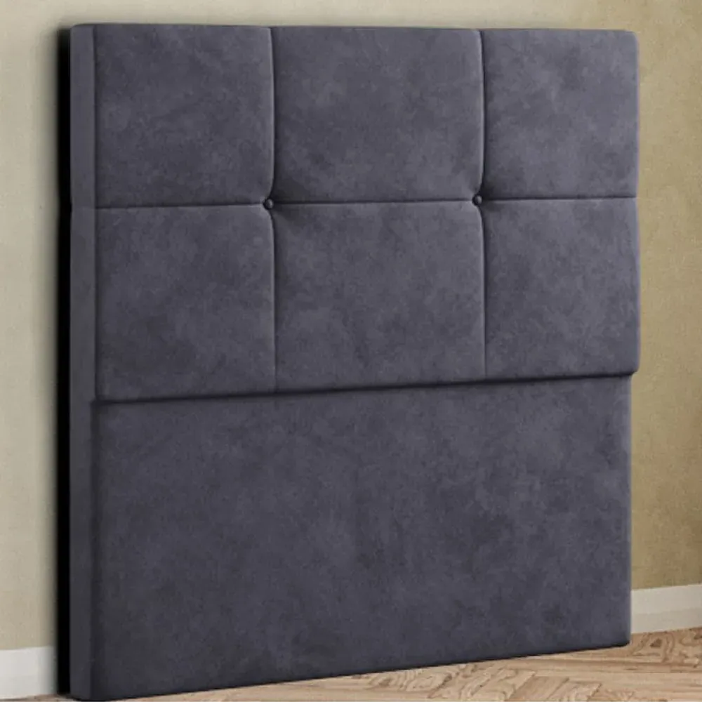 Jacob Small Double Floor Standing Headboard - Grey, Plush
