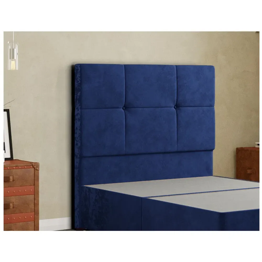 Jacob Super King Floor Standing Headboard - Blue, Plush
