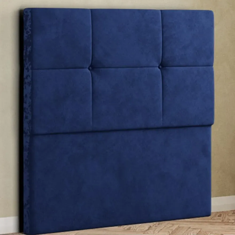 Jacob Super King Floor Standing Headboard - Blue, Plush