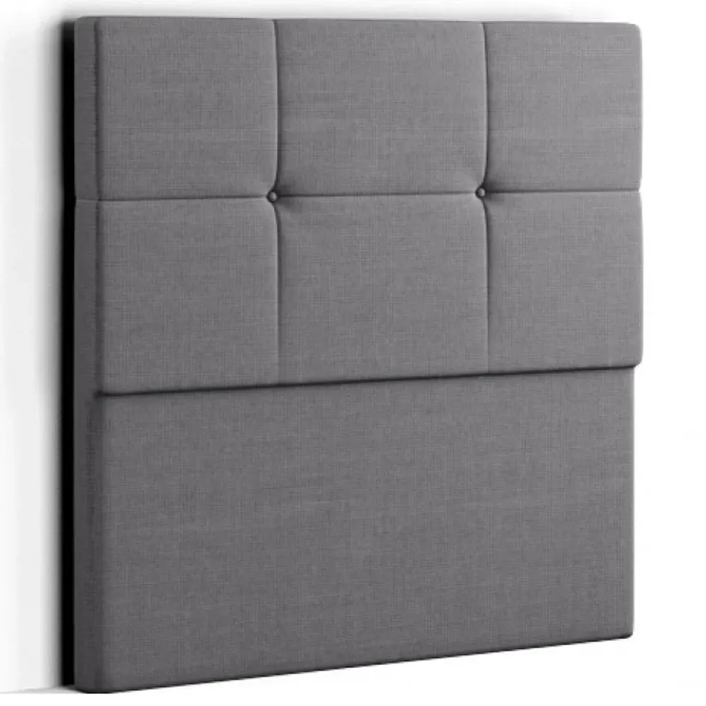 Jacob Super King Size Floor Standing Headboard - Grey, Linen
