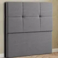 Jacob Super King Size Floor Standing Headboard - Grey, Linen