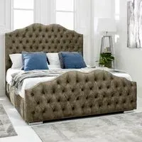 Kenwood Small Double Bed Frame with Waved Headboard - Cream