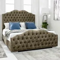 Kenwood Super King Size Bed Frame with Waved Headboard - Cream