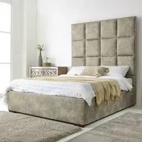 Madelyn Double Bed Frame - Cream, Oakland Fabric