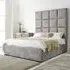 Madelyn Double Bed Frame - Silver, Oakland Fabric