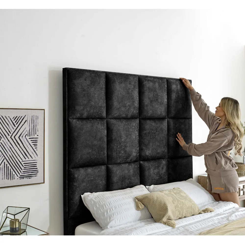 Madelyn King Size Bed Frame - Grey, Oakland Fabric