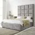 Madelyn King Size Bed Frame - Silver, Oakland Fabric