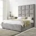 Madelyn Single Bed Frame - Silver, Oakland Fabric