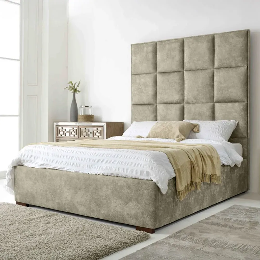Madelyn Small Double Bed Frame - Cream, Oakland Fabric