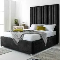 Madrid Double Bed Frame - Grey, Oakland Fabric