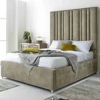 Madrid Single Bed Frame - Pearl, Oakland Fabric