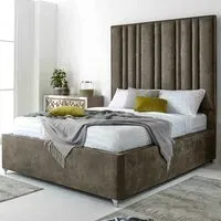 Madrid Super King Size Bed Frame - Brown, Oakland Fabric