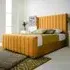 Majestique Double Bed Frame - Mustard, Velvet