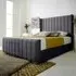 Majestique Double Bed Frame - Steel, Velvet