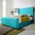 Majestique Double Bed Frame - Teal, Velvet