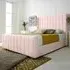 Majestique Super King Size Bed Frame - Pink, Velvet