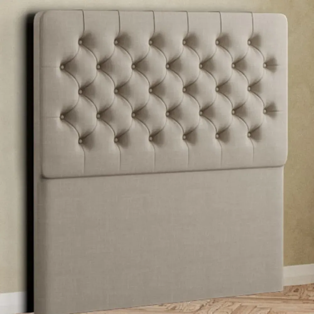 Mary Chesterfield Double Floor Standing Headboard - Cream