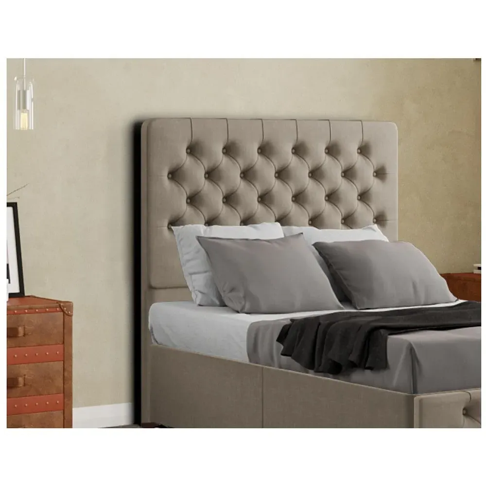 Mary Chesterfield Double Floor Standing Headboard - Mink