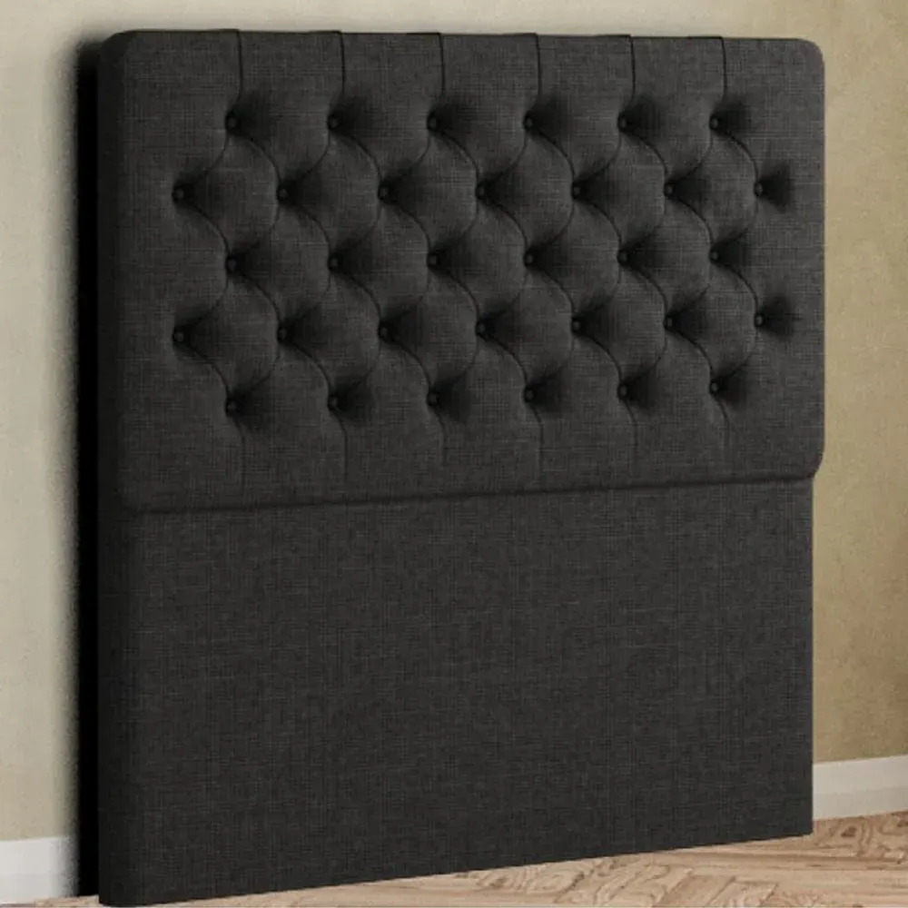 Mary Chesterfield King Size Floor Standing Headboard - Beige