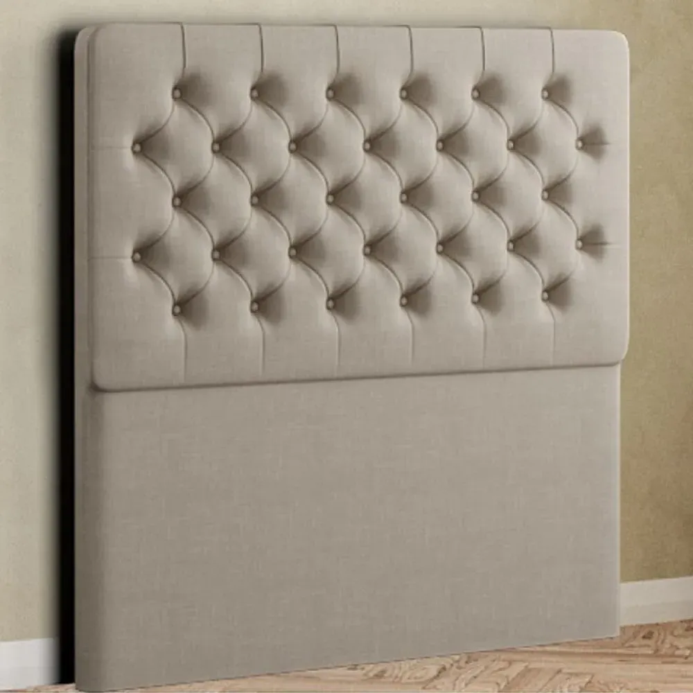 Mary Chesterfield King Size Floor Standing Headboard - Cream