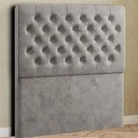 Mary Chesterfield King Size Floor Standing Headboard - Silver