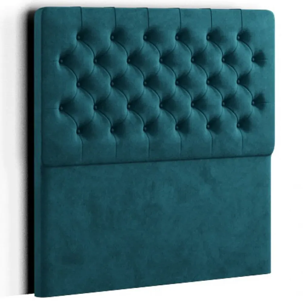 Mary Chesterfield Single Floor Standing Headboard - Green