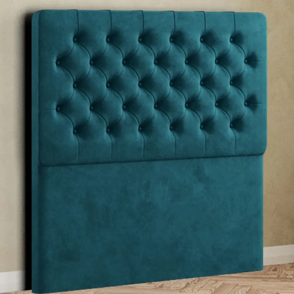 Mary Chesterfield Single Floor Standing Headboard - Green image