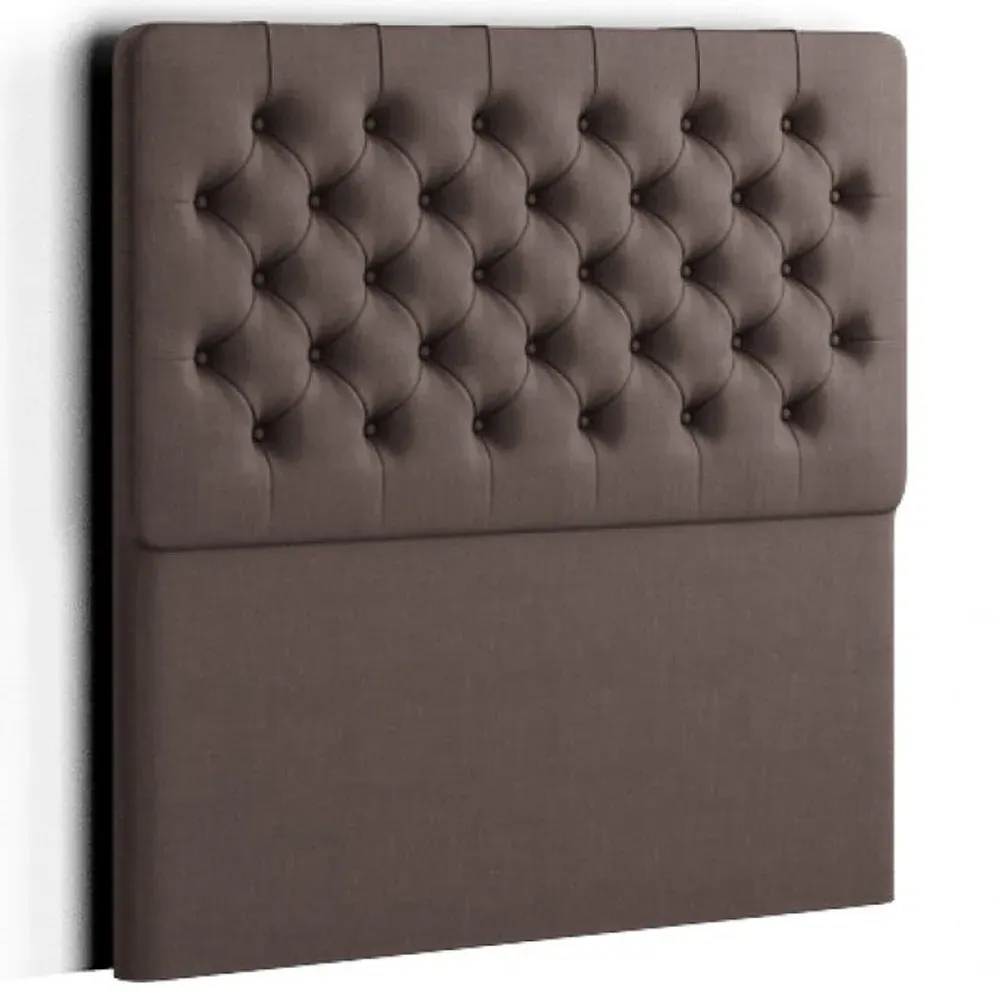 Mary Chesterfield Single Floor Standing Headboard - Grey