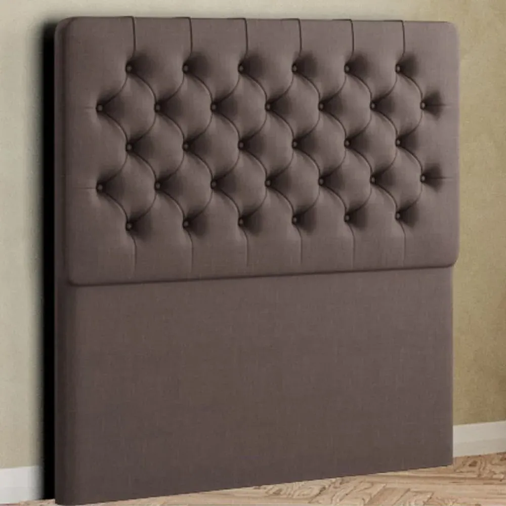 Mary Chesterfield Single Floor Standing Headboard - Grey