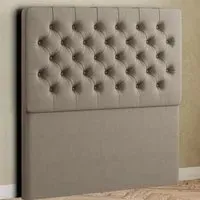 Mary Chesterfield Single Floor Standing Headboard - Mink
