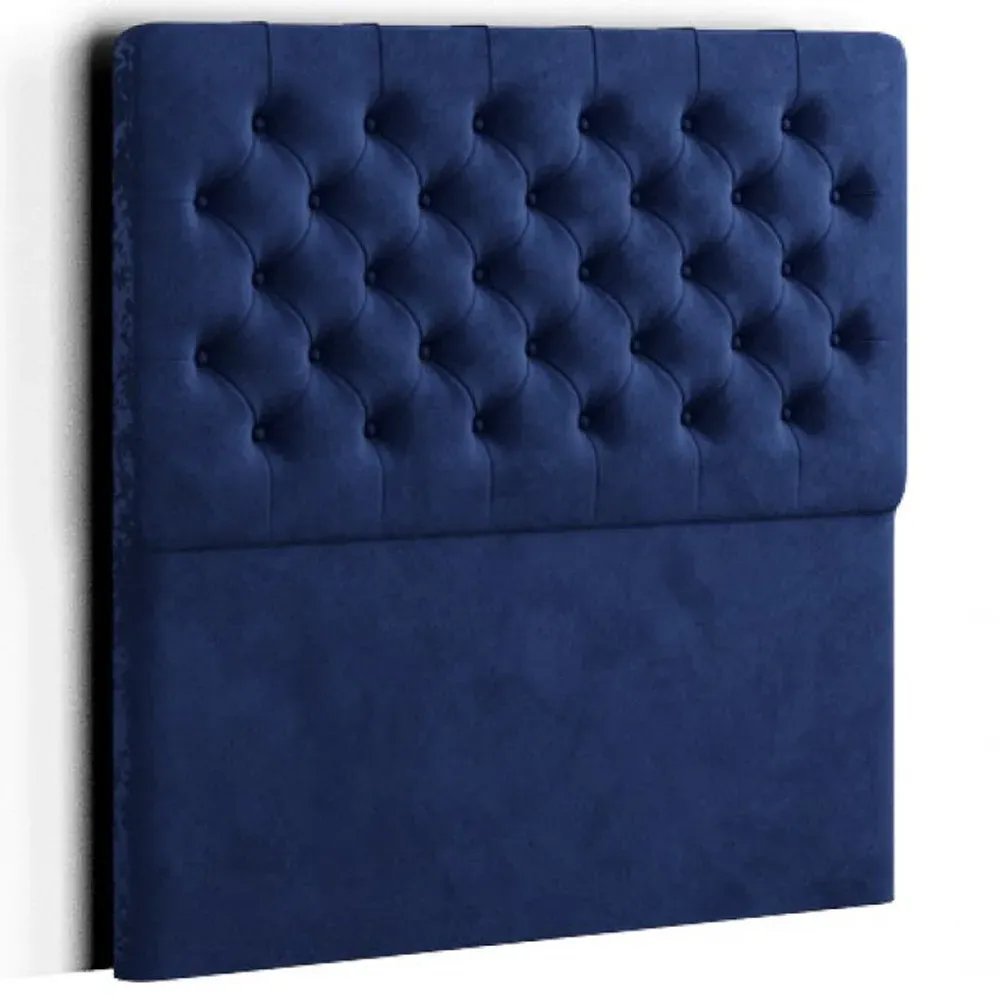 Mary Chesterfield Single Floor Standing Headboard - Navy