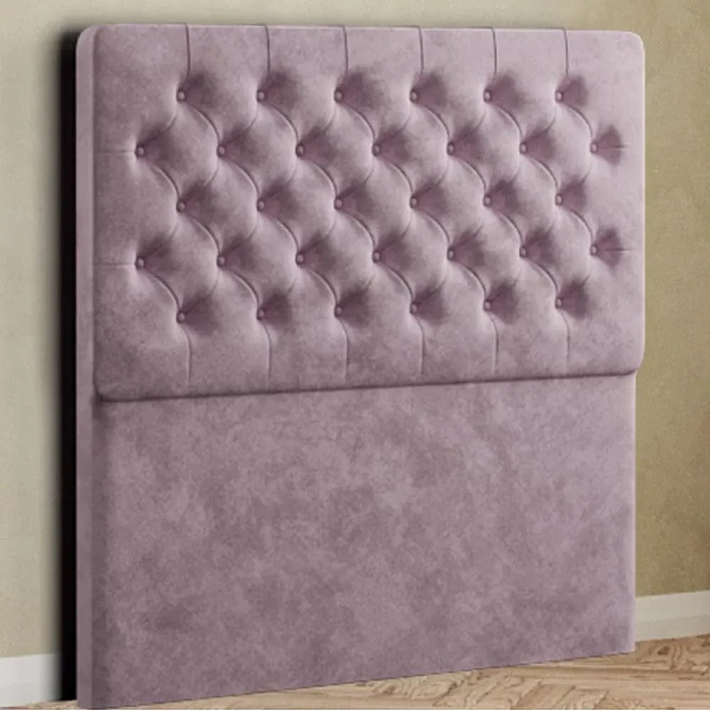 Mary Chesterfield Single Floor Standing Headboard - Pink