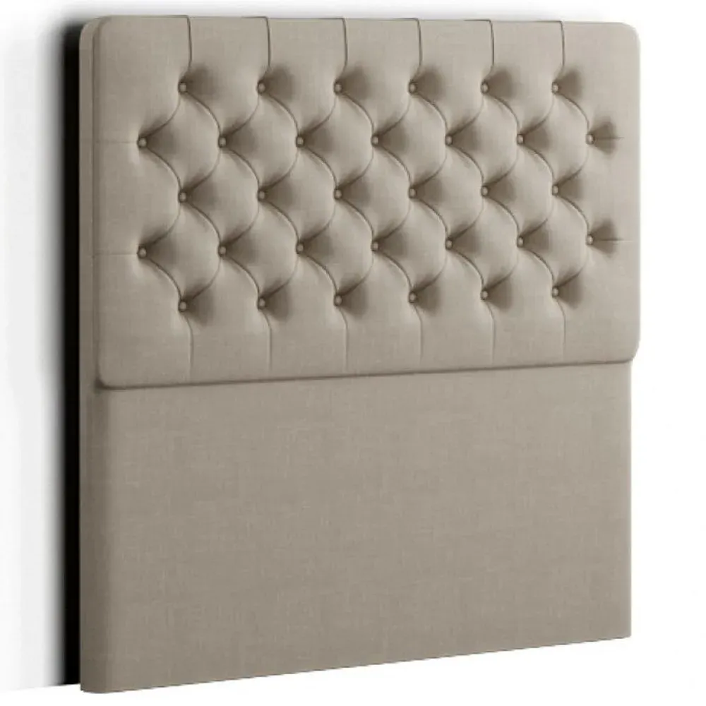 Mary Chesterfield Small Double Floor Standing Headboard - Cream