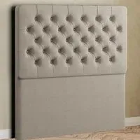 Mary Chesterfield Small Double Floor Standing Headboard - Cream