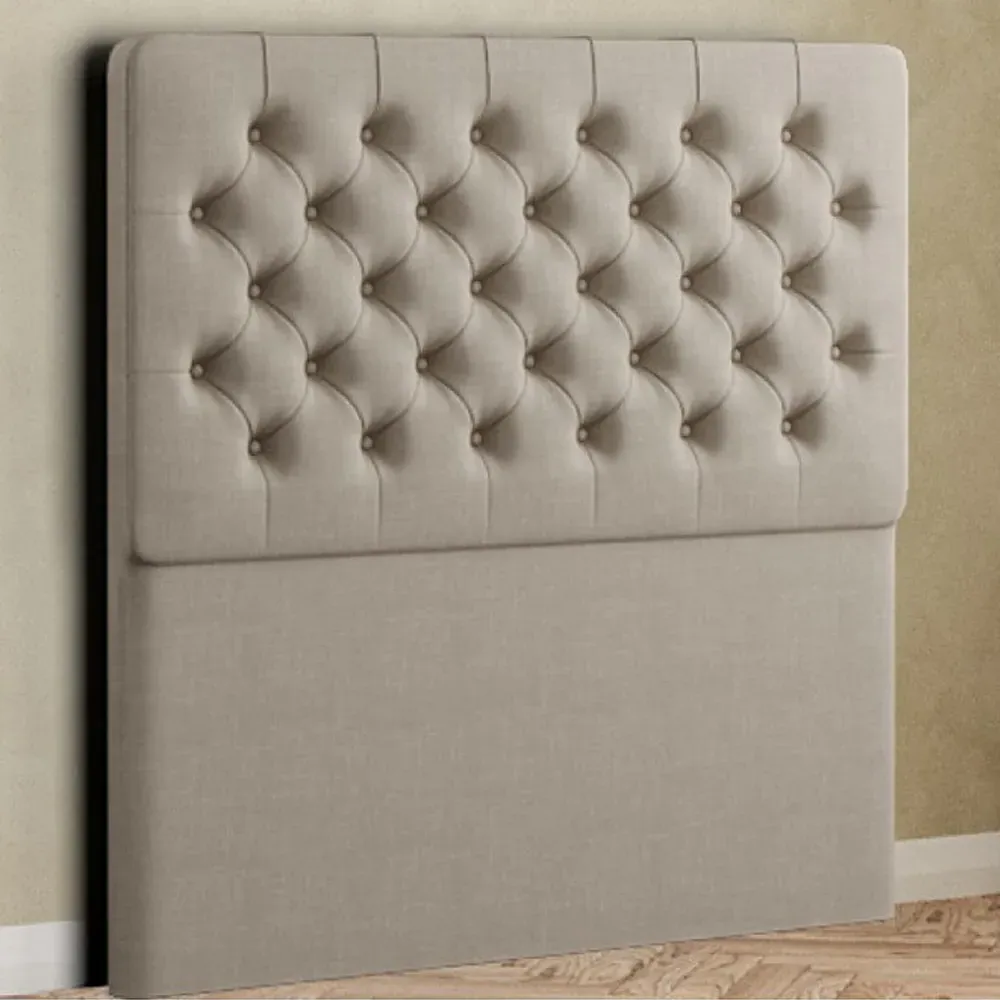 Mary Chesterfield Small Double Floor Standing Headboard - Cream