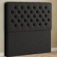 Mary Chesterfield Super King Floor Standing Headboard - Beige, Linen