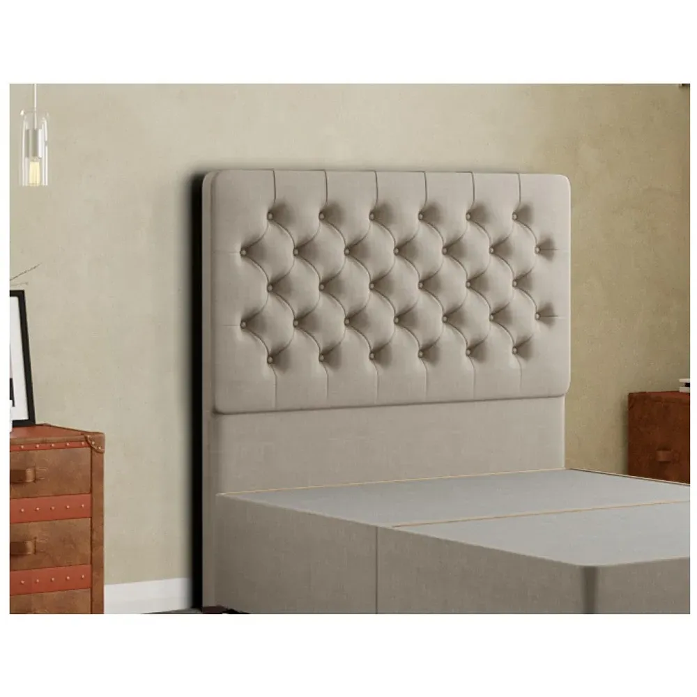 Mary Chesterfield Super King Floor Standing Headboard - Cream