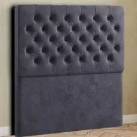 Mary Chesterfield Super King Floor Standing Headboard - Grey
