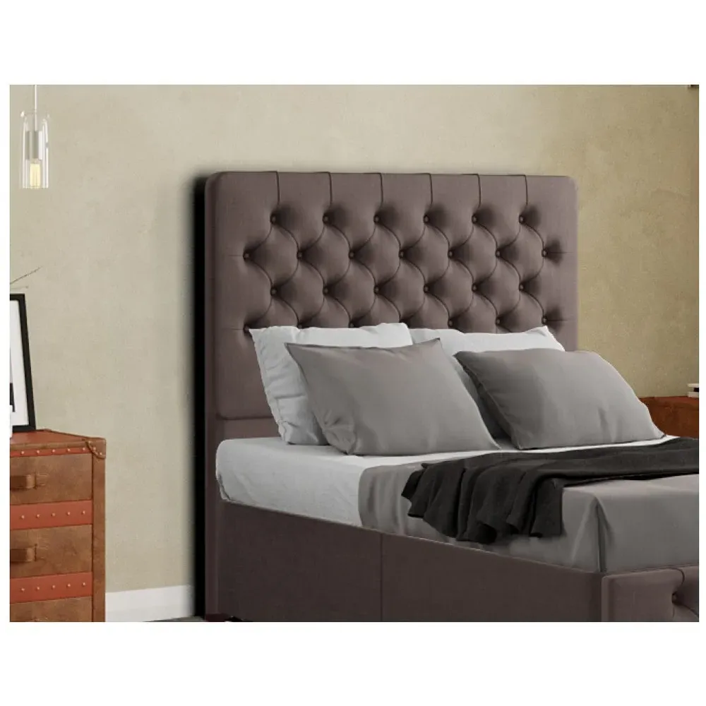 Mary Chesterfield Super King Floor Standing Headboard - Slate